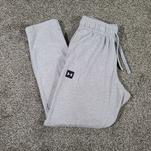 Under Armour Cold Gear Rival Fleece Light Gray Sweatpants Men's Size Small